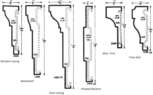 decorative metal trim online molding catalog - colonial look