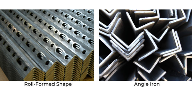 Metal forming L angles --roll forming vs angle iron