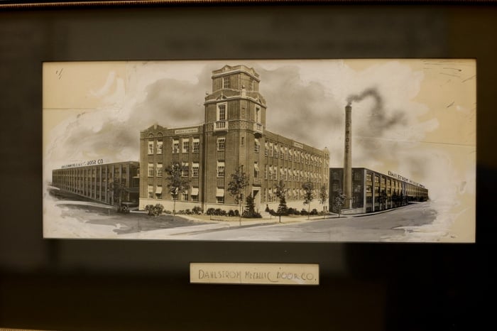 Drawing of the former Dahlstrom Roll Forming Company