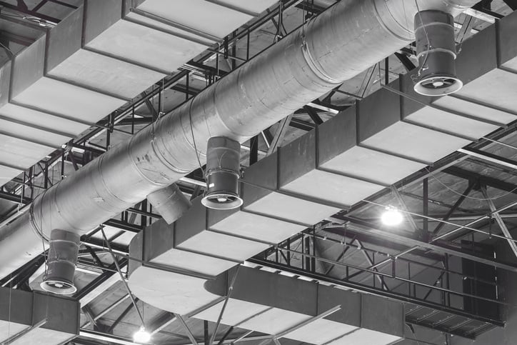 HVAC system in a warehouse. How to Choose HVAC Material for Roll Forming
