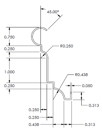 Metal Picture Rail Mouldings model 2